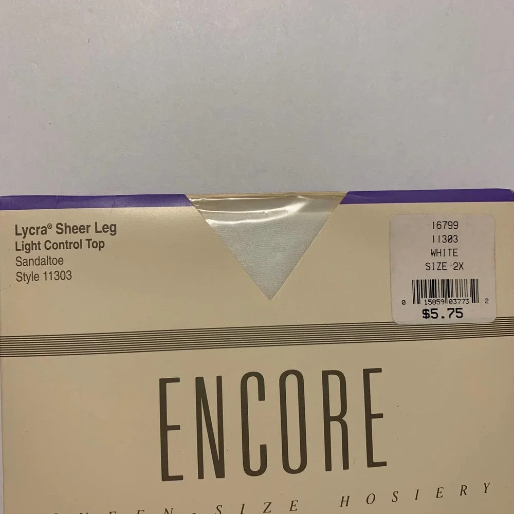Vintage Nordstrom‎ Encore Pantyhose Style #11303 Size 2X NIB